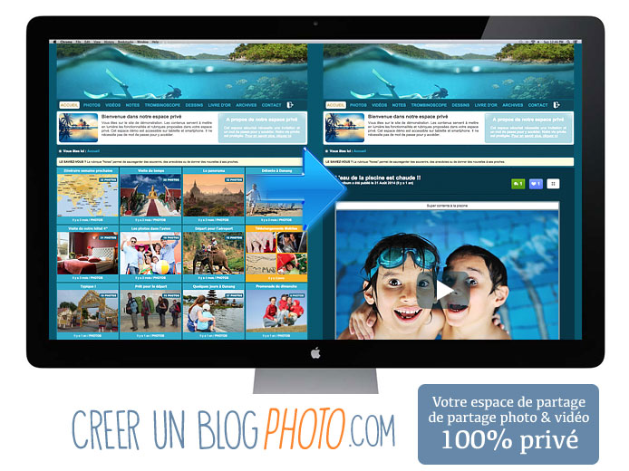 Créer votre blog photo privé, cliquez ici Partagez vos photos avec vos proches en toute sécurité, créez votre blog photo familial privé